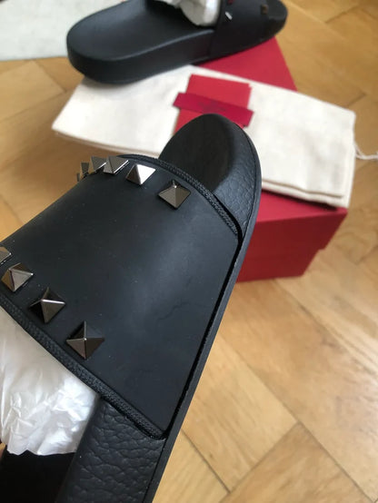 Valentino Rockstud Slides-sandaler NWOT