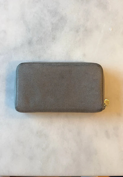 Stella Mccartney Grey Zip Around Falabella Wallet-skinnplånbok