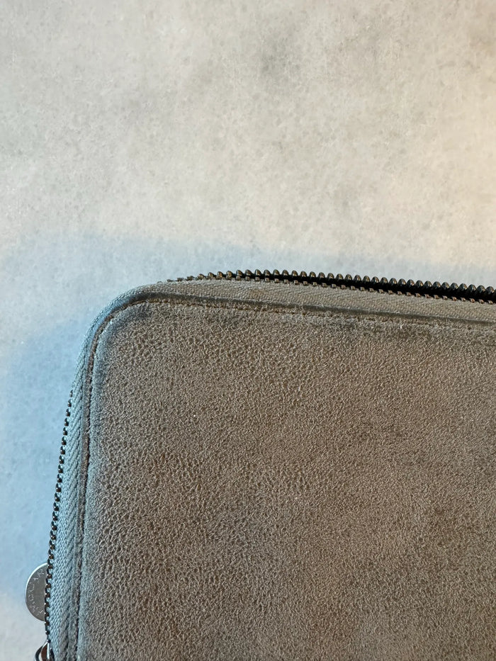 Stella Mccartney Grey Zip Around Falabella Wallet-skinnplånbok
