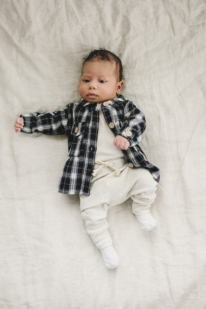 Vanilla Organic Snap Long Sleeve Ribbed Bodysuit