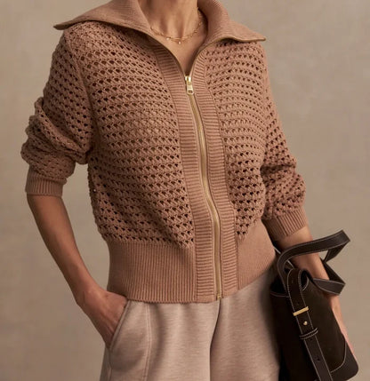Varley Eloise Zip-through Knit-kofta